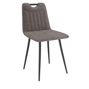 Обеденный стул Брандо, велюр тенерифе стоун/Цвет металл черный в Сарапуле