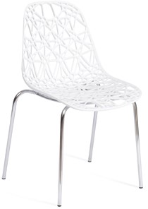 Кухонный стул CRISPY (mod. 61) 44x56.5x80 White (белый) 11954/хром арт.20083 в Сарапуле
