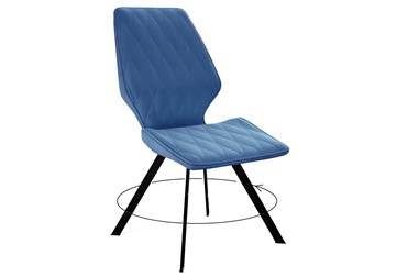 Кухонный стул DikLine 243 поворотный B8 BLUE, ножки черные в Глазове