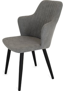 Обеденный стул Йорк, ноги черные круглые XXL (R38)/велюр T180 Светло-серый в Сарапуле - предосмотр