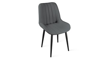Обеденный стул Марвел Исп. 2 К1С (Черный муар/Кож.зам Polo Graphite) в Сарапуле