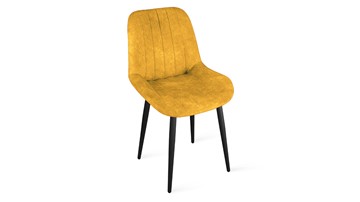 Обеденный стул Марвел Исп. 2 К1С (Черный муар/Микровелюр Wellmart Yellow) в Глазове