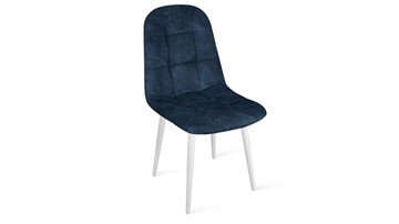 Кухонный стул Райс К1С (Белый матовый/Микровелюр Wellmart Blue) в Ижевске