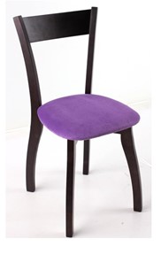 Обеденный стул Лугано каркас массив венге, велюр -  инфинити фиолетовый в Сарапуле