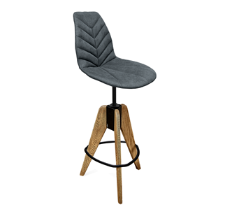 Барный стул SHT-ST29-C4/S92 (графит/брашированный коричневый/черный муар) в Глазове