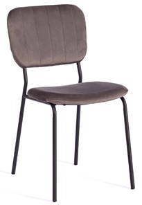 Обеденный стул CAROL (mod. UC06) 45х56х82 Light grey (светло-серый) HLR24 / черный арт.19320 в Сарапуле