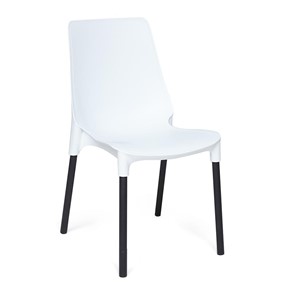 Кухонный стул GENIUS (mod 75) 46x56x84 белый/черные ножки арт.12829 в Глазове