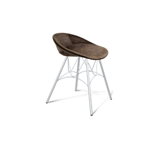 Обеденный стул SHT-ST19-SF1 / SHT-S100 (кофейный трюфель/хром лак) в Ижевске