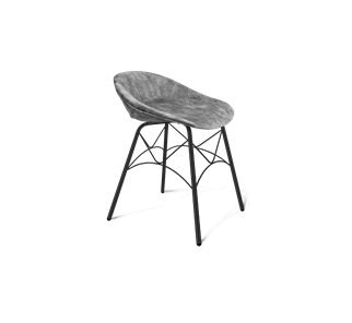 Обеденный стул SHT-ST19-SF1 / SHT-S107 (дымный/черный муар) в Ижевске