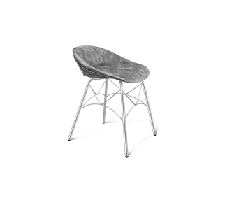 Обеденный стул SHT-ST19-SF1 / SHT-S107 (дымный/хром лак) в Ижевске