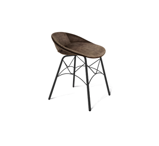 Обеденный стул SHT-ST19-SF1 / SHT-S107 (кофейный трюфель/черный муар) в Ижевске
