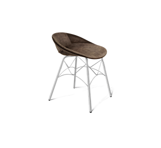 Обеденный стул SHT-ST19-SF1 / SHT-S107 (кофейный трюфель/хром лак) в Ижевске