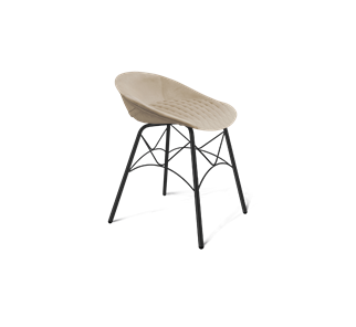 Обеденный стул SHT-ST19-SF1 / SHT-S107 (ванильный крем/черный муар) в Сарапуле