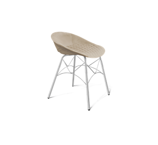 Обеденный стул SHT-ST19-SF1 / SHT-S107 (ванильный крем/хром лак) в Ижевске