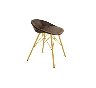 Обеденный стул SHT-ST19-SF1 / SHT-S37 (кофейный трюфель/золото) в Ижевске
