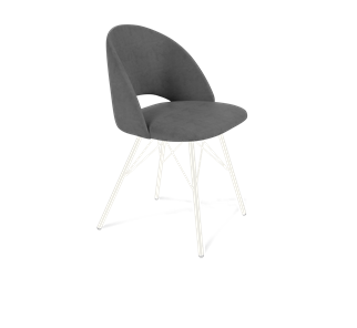 Обеденный стул SHT-ST34 / SHT-S37 (платиново-серый/белый муар) в Глазове