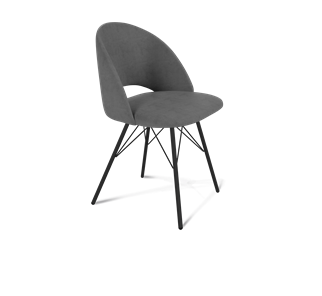 Обеденный стул SHT-ST34 / SHT-S37 (платиново-серый/черный муар) в Глазове