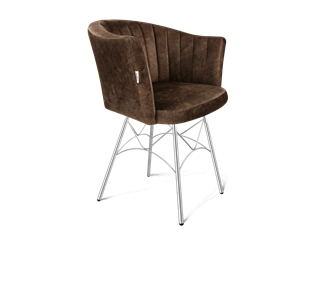 Обеденный стул SHT-ST42-1 / SHT-S107 (кофейный трюфель/хром лак) в Глазове