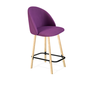 Полубарный стул SHT-ST35 / SHT-S94-1 (ягодное варенье/прозрачный лак/черный муар) в Сарапуле