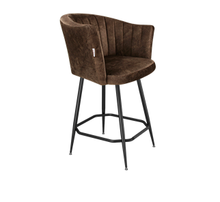 Полубарный стул SHT-ST42-1 / SHT-S148-1 (кофейный трюфель/черный муар) в Глазове