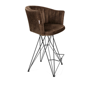 Полубарный стул SHT-ST42-1 / SHT-S66-1 (кофейный трюфель/черный муар) в Глазове