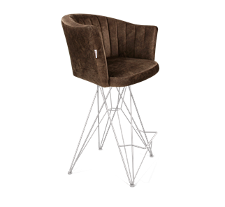 Полубарный стул SHT-ST42-1 / SHT-S66-1 (кофейный трюфель/хром лак) в Сарапуле