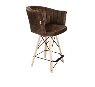 Полубарный стул SHT-ST42-1 / SHT-S80-1 (кофейный трюфель/прозрачный лак/черный) в Сарапуле - предосмотр