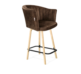 Полубарный стул SHT-ST42-1 / SHT-S94-1 (кофейный трюфель/прозрачный лак/черный муар) в Сарапуле