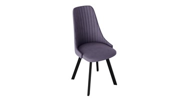 Кухонный стул Франк (паук) исп2 (Черный матовый/Микровелюр Фиолетовый) в Сарапуле