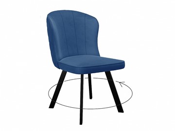 Кухонный стул 219 поворотный, микровелюр B8 blue, ножки черные в Глазове