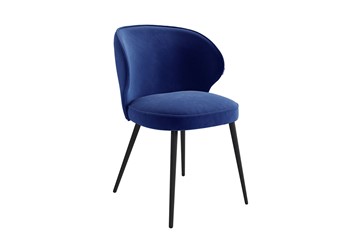 Обеденный стул Гудвин, синий (велюр)/черный в Сарапуле