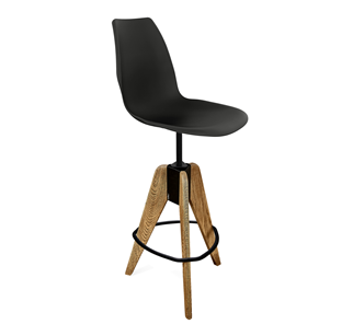Барный стул SHT-ST29/S92 (черный/брашированный коричневый/черный муар) в Глазове