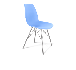 Обеденный стул SHT-ST29/S37 (голубой pan 278/хром лак) в Глазове