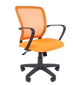 Компьютерное кресло CHAIRMAN 698 black TW, ткань, цвет оранжевый в Ижевске