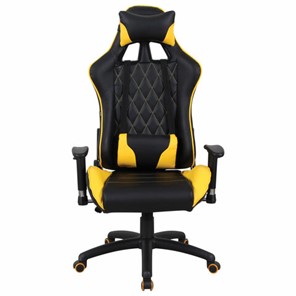Кресло Brabix GT Master GM-110 (две подушки, экокожа, черное/желтое) 531927 в Глазове