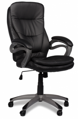 Кресло офисное J 9302 экокожа /пластик, черный в Сарапуле - изображение