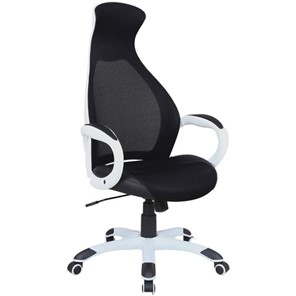 Офисное кресло Brabix Premium Genesis EX-517 (пластик белый, ткань/экокожа/сетка черная) 531573 в Глазове