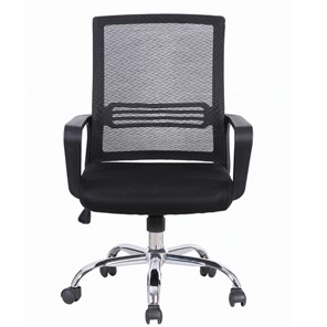 Кресло офисное Brabix Daily MG-317 (с подлокотниками, хром, черное) 531833 в Сарапуле