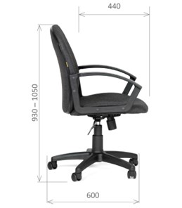 Компьютерное кресло CHAIRMAN 681 Ткань C-3 черное в Сарапуле - предосмотр 2