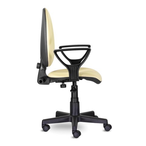 Офисное кресло Brabix Prestige Ergo MG-311 (регулируемая эргономичная спинка, кожзам, бежевое) 531878 в Сарапуле - изображение 1