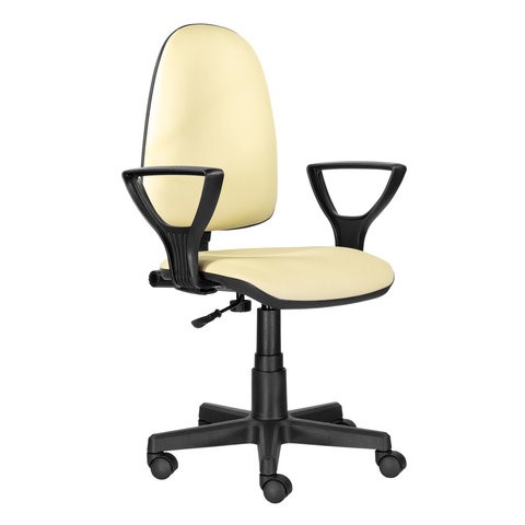 Офисное кресло Brabix Prestige Ergo MG-311 (регулируемая эргономичная спинка, кожзам, бежевое) 531878 в Сарапуле - изображение 2
