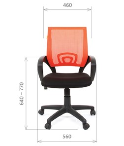 Офисное кресло CHAIRMAN 696 black Сетчатый акрил DW66 оранжевый в Глазове - предосмотр 1