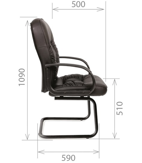 Компьютерное кресло CHAIRMAN 416V экокожа черная в Сарапуле - изображение 2