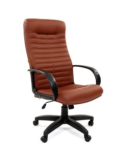 Кресло компьютерное CHAIRMAN 480 LT, экокожа, цвет коричневый в Глазове