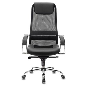 Кресло офисное Brabix Premium Stalker EX-609 PRO (хром, мультиблок, ткань-сетка/экокожа, черное) 532416 в Глазове