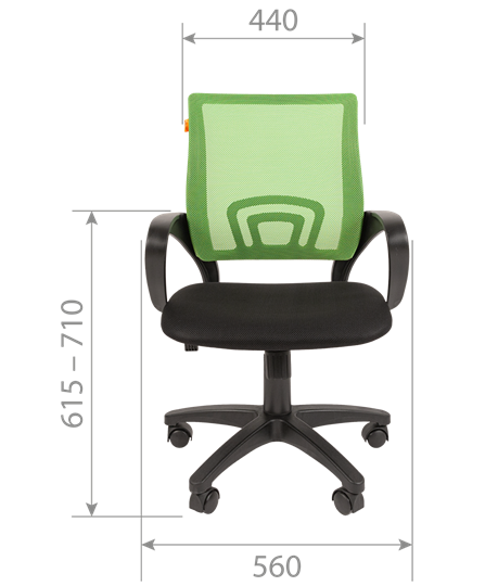 Офисное кресло CHAIRMAN 696 black Сетчатый акрил DW63 темно-серый в Глазове - изображение 1