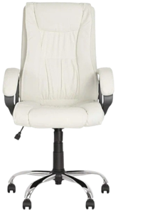Кресло для офиса ELLY (CHR68) экокожа ECO-50, белая в Глазове