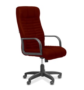 Офисное кресло для руководителя Атлант, ткань TW / бордовая в Сарапуле