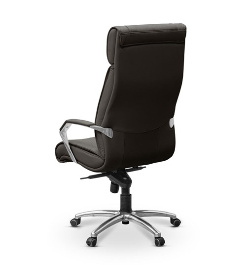 Офисное кресло Олимп X (подлокотники хромированные) экокожа премиум / черная CN1114 в Сарапуле - изображение 4