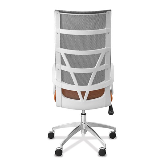 Кресло в офис Топ X белый каркас, сетка/ткань TW / серая/светло-серая в Сарапуле - изображение 1